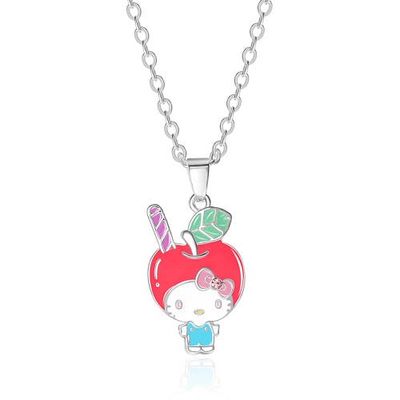 Hello Kitty Hello Kitty Enamel and Pink Cyrstal Café 3D Apple Head Pendant
