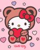Hello Kitty Hello Kitty Girls' Cute Valentine Bear Graphic Short Sleeve T-Shirt - 2
