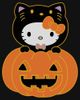 Hello Kitty Hello Kitty Girls' Halloween Pumpkin and Kitty Graphic Short Sleeve T-Shirt - 2