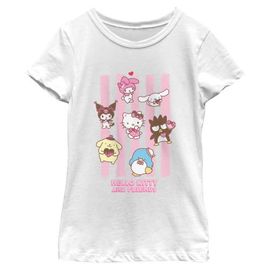 Hello Kitty Hello Kitty Girls' Stripes And Friends Graphic Short Sleeve T-shirt