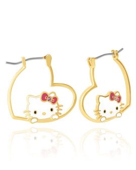 Hello Kitty Hello Kitty Heart Hoop Earrings