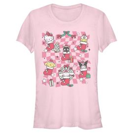 Hello Kitty Hello Kitty Junior's Christmas Stockings and Friends Short Sleeve Graphic T-Shirt