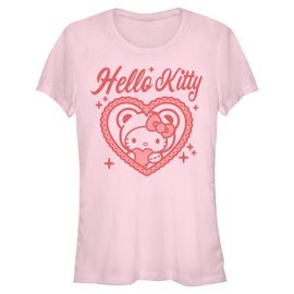 Hello Kitty Hello Kitty Junior's Cute Heart Short Sleeve Graphic T-Shirt
