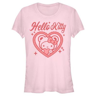 Hello Kitty Hello Kitty Junior's Cute Heart Short Sleeve Graphic T-Shirt