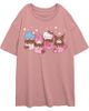 Hello Kitty Hello Kitty Junior's Lovely Mug Friends Short Sleeve Oversized T-Shirt - 1