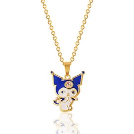 Hello Kitty Hello Kitty Light Rose Crystal Kuromi Pendant - 18'' Chain,