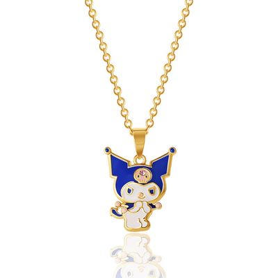 Hello Kitty Hello Kitty Light Rose Crystal Kuromi Pendant - 18'' Chain,
