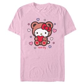 Hello Kitty Hello Kitty Men's Cute Valentine Bear Short Sleeve Graphic T-Shirt