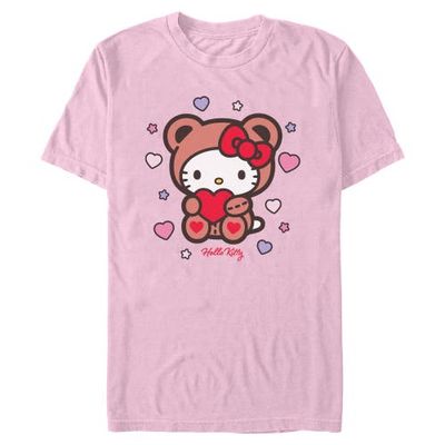 Hello Kitty Hello Kitty Men's Cute Valentine Bear Short Sleeve Graphic T-Shirt