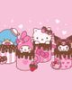 Hello Kitty Hello Kitty Men's Lovely Mug Friends Short Sleeve Graphic T-Shirt - 2