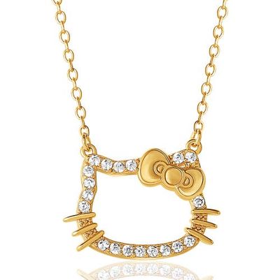 Hello Kitty Hello Kitty Necklace for Women Official License, Cubic Zirconia Pendant