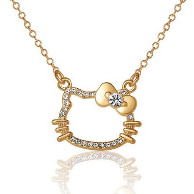 Hello Kitty Hello Kitty Outline Pendant Necklace with Chain