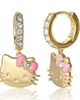 Hello Kitty Hello Kitty Pave Charm Hoop Earrings - 1