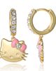 Hello Kitty Hello Kitty Pave Charm Hoop Earrings - 3