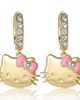 Hello Kitty Hello Kitty Pave Charm Hoop Earrings - 4