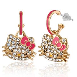 Hello Kitty Hello Kitty Pave Crystal Hoop Earring