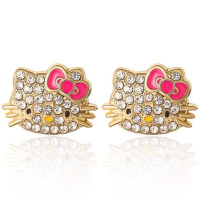 Hello Kitty Hello Kitty Pave Crystal Stud Earring