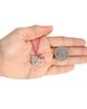 Hello Kitty Hello Kitty Pave Pendant Necklace with Neon Red Chain, 16"+ 3" - 4