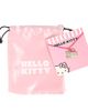 Hello Kitty Hello Kitty Pave Pendant Necklace with Neon Red Chain, 16"+ 3" - 5
