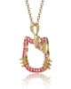 Hello Kitty Hello Kitty Pink Outline Crystal Pendant - 3