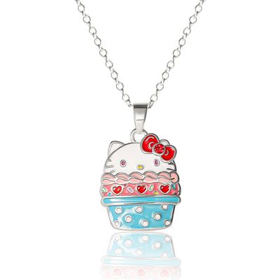 Hello Kitty Hello Kitty Silver Plated Cupcake Pendant Necklace 
