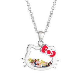 Hello Kitty Hello Kitty Silver Plated Shaker Pendant Necklace, 18"