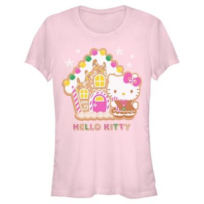 Hello Kitty Junior's Hello Kitty Gingerbread House and Kitty Graphic T-Shirt