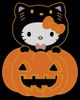 Hello Kitty Juniors Hello Kitty Halloween Pumpkin and Kitty T Shirt - 2