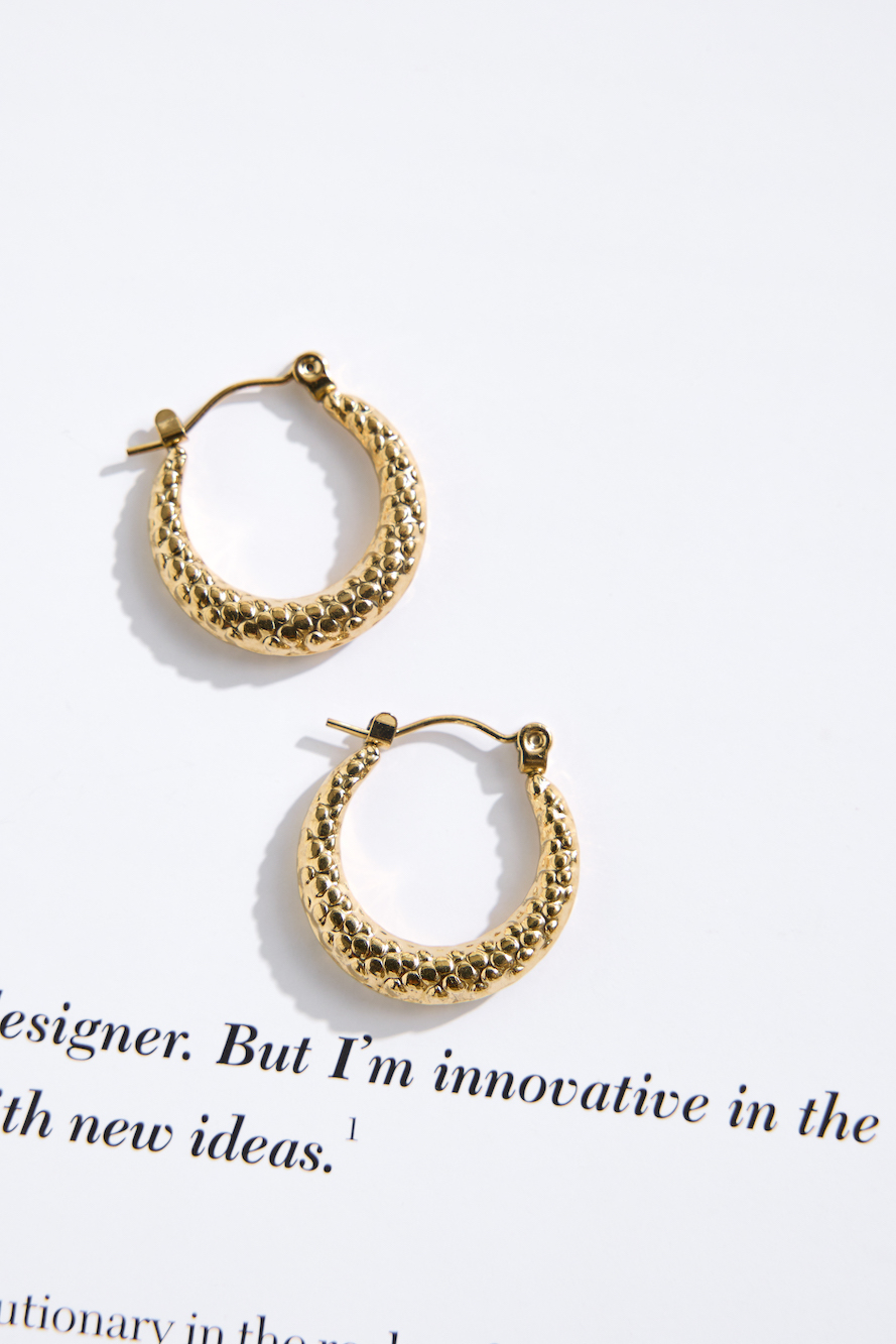 Hello Molly 18k Gold Plated Ashanti Hoop Earrings Gold