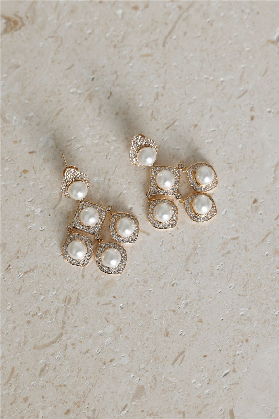 Hello Molly 18k Gold Plated Back In The Day Earrings Gold