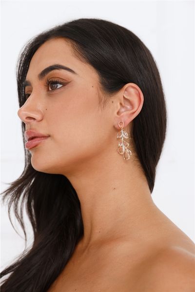 Hello Molly 18k Gold Plated Beauty Gems Earrings Gold