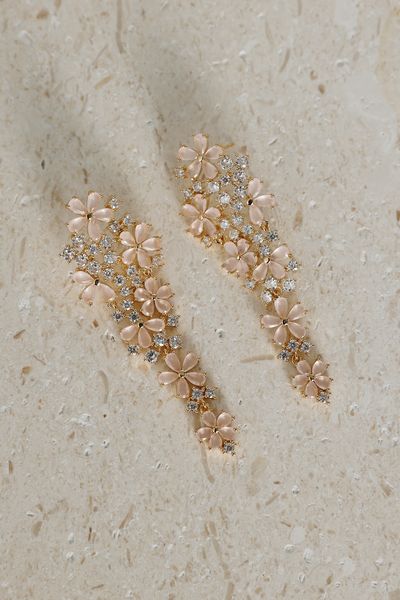 Hello Molly 18k Gold Plated Diamond Frost Earrings Gold
