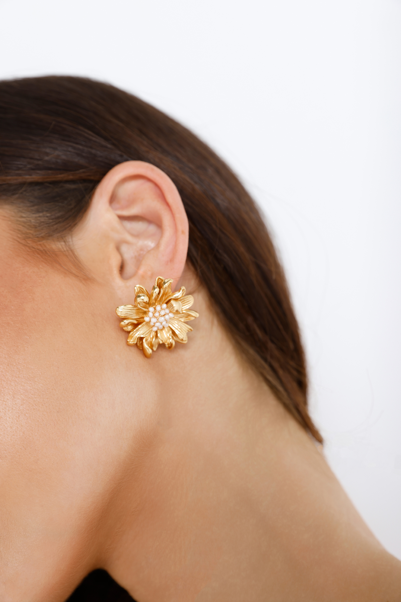 Hello Molly 18k Gold Plated Fleur Earrings Gold