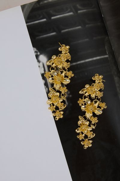 Hello Molly 18k Gold Plated Lilly Valley Earrings Gold