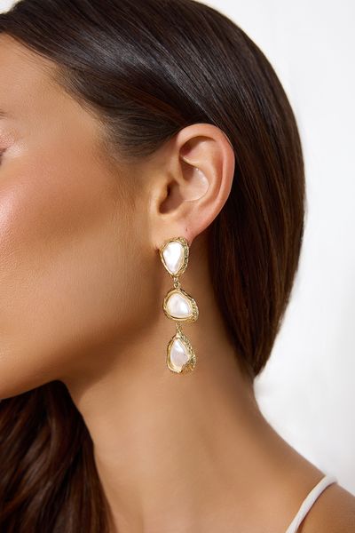 Hello Molly 18k Gold Plated Liquid Love Earrings Gold