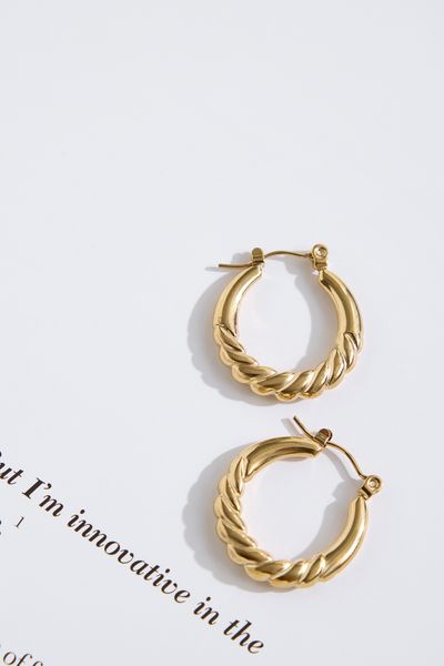 Hello Molly 18k Gold Plated Pinky Promise Earrings Gold