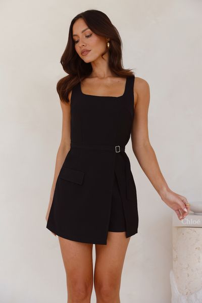 Hello Molly Beauty Editor Romper Black