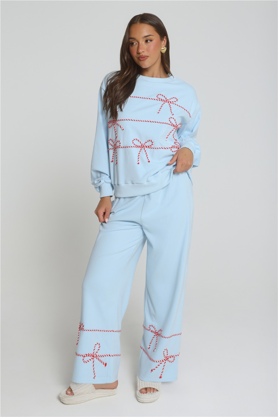 Hello Molly Candy Cane Dreams Sweatpants Blue