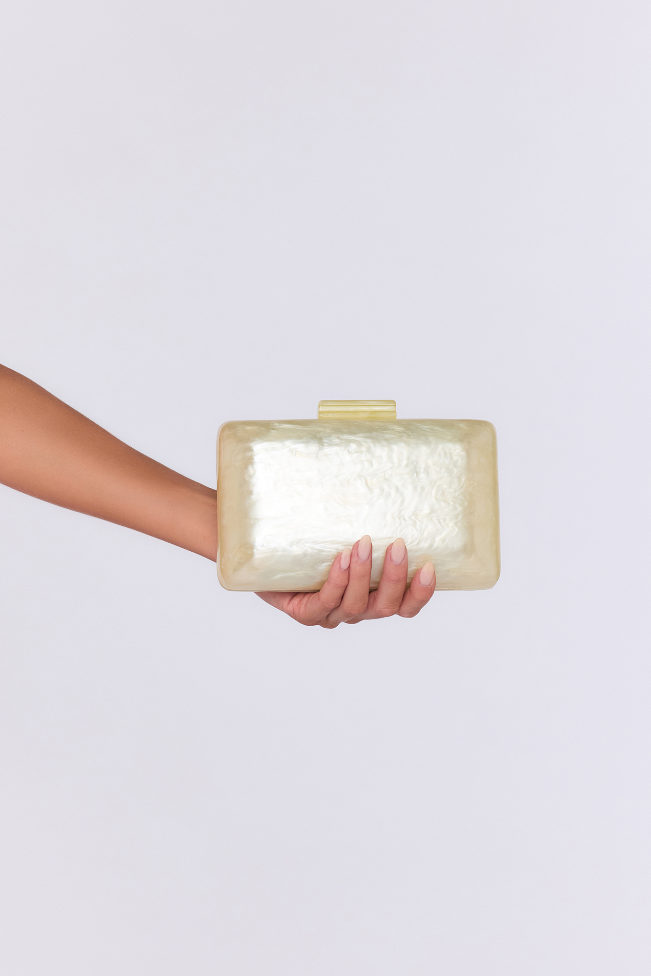 Hello Molly Chic Radiant Marble Effect Clutch Gold