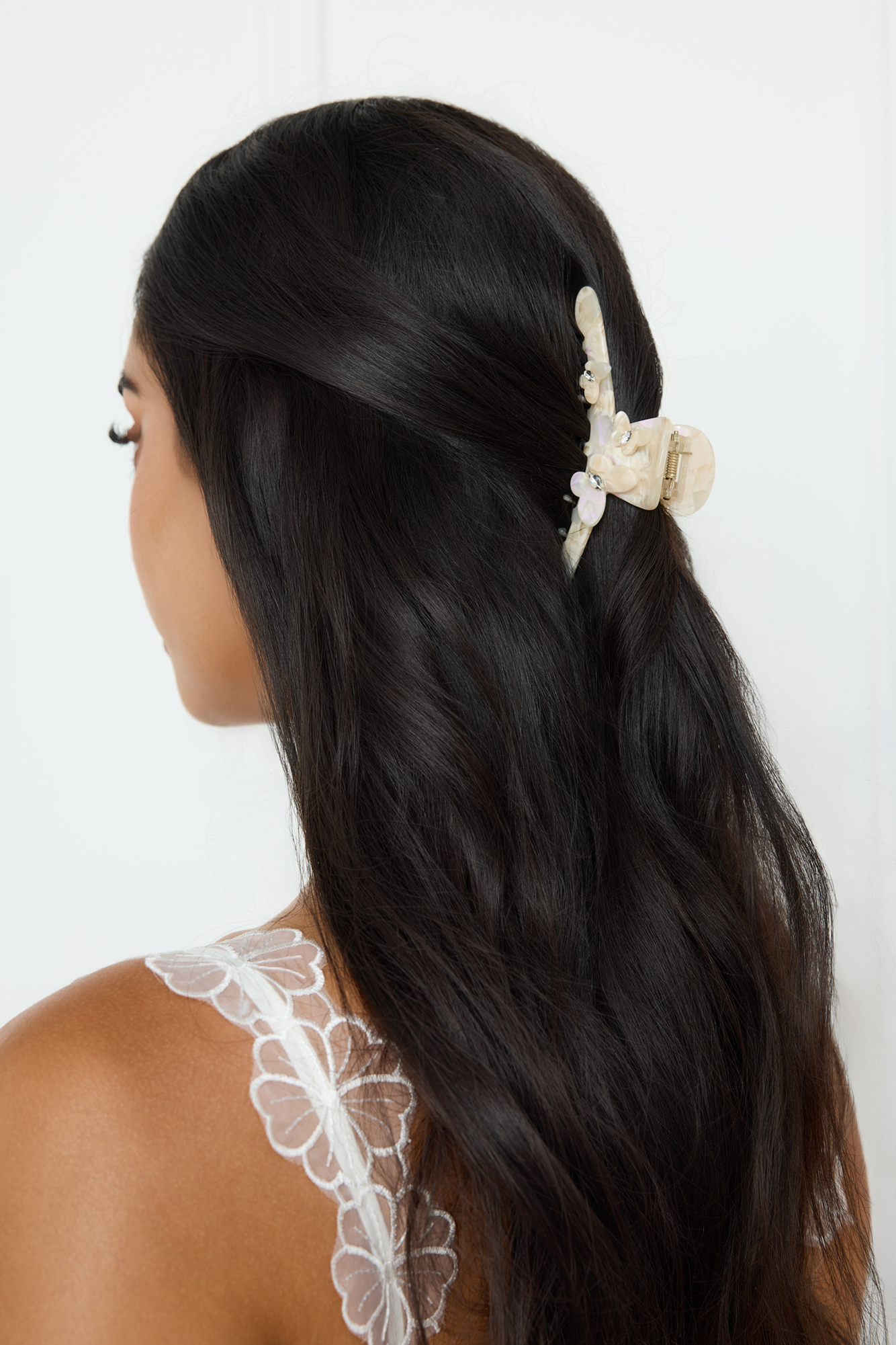 Hello Molly Crystal Claw Clip Nude