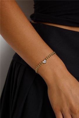 Hello Molly Dainty Love Bracelet Gold