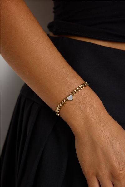 Hello Molly Dainty Love Bracelet Gold