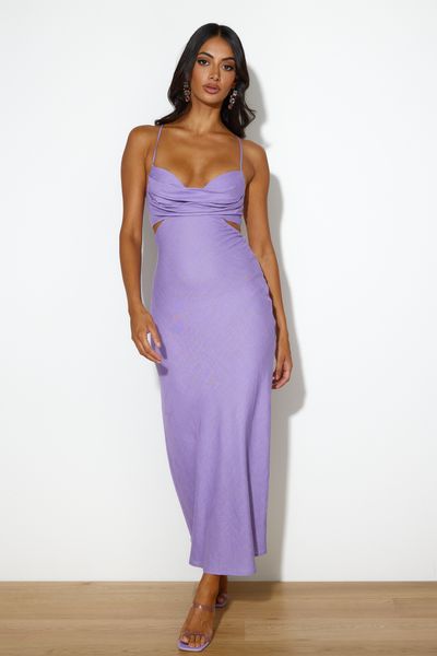 Hello Molly Fancy Brunch Date Maxi Dress Purple