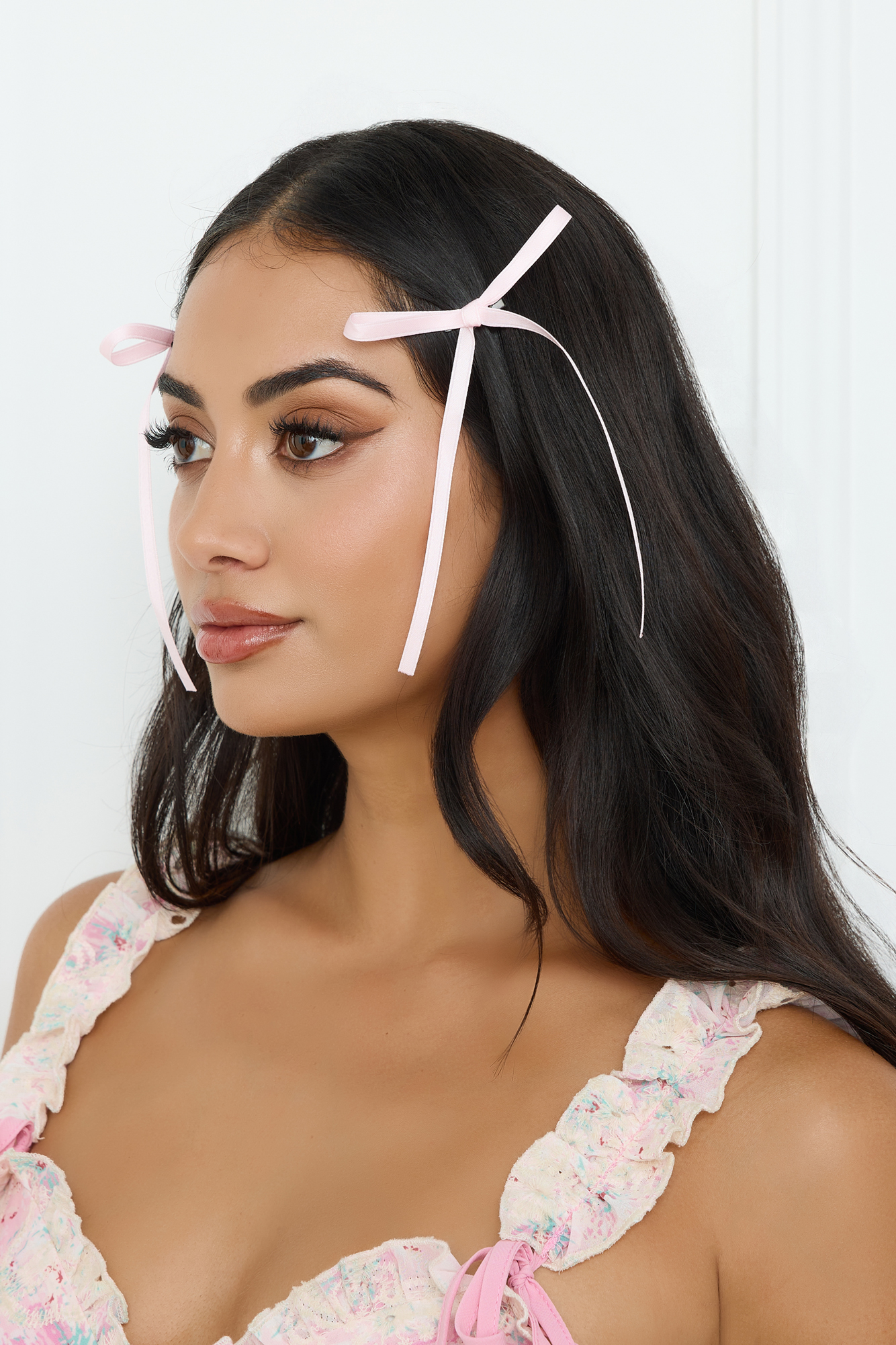 Hello Molly Flirty Bow Hair Clips Pink