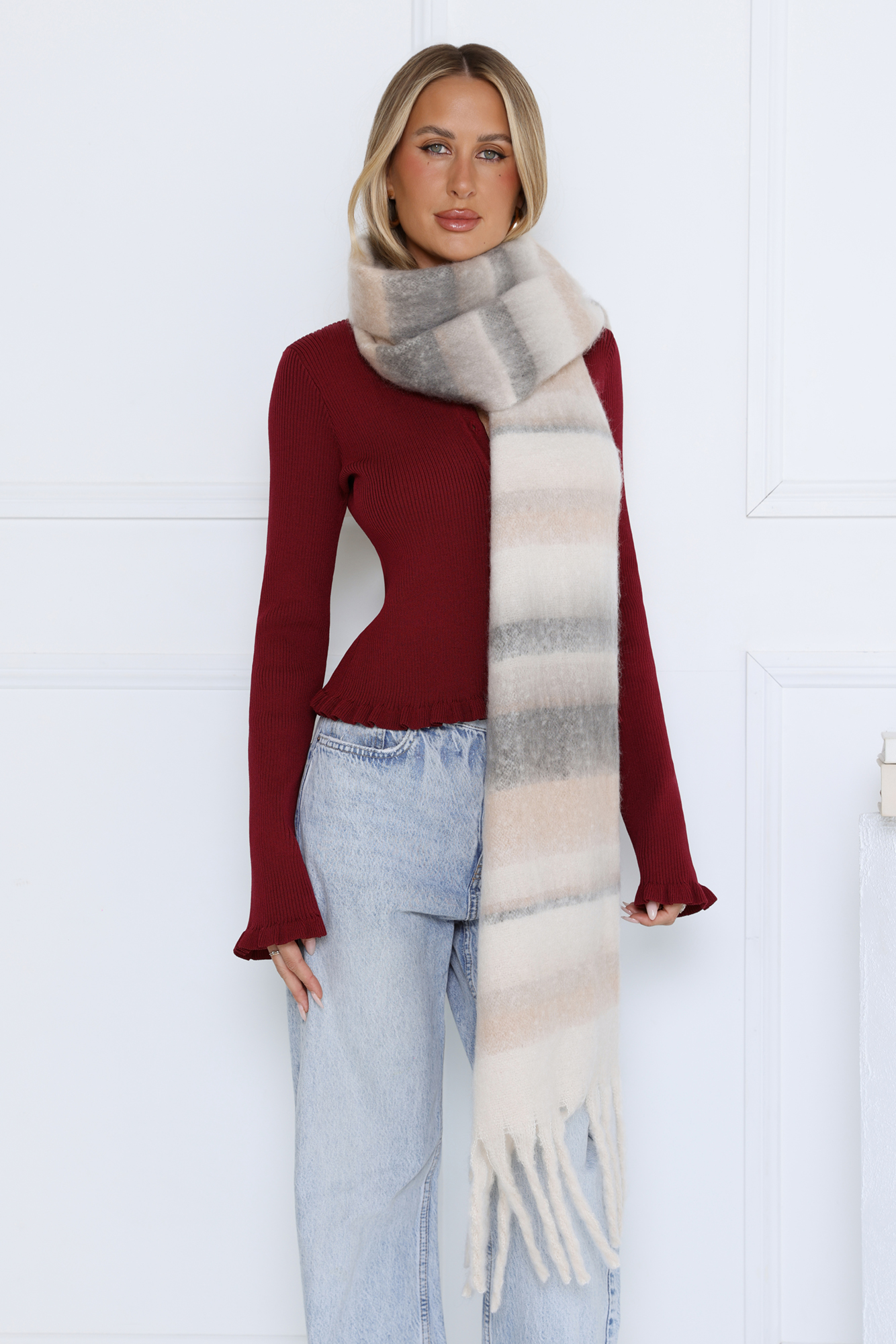Hello Molly Frosty Scarf Grey