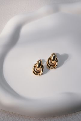 Hello Molly Girl On Top Earrings Gold