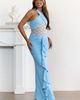 Hello Molly Hello Molly A Midnight Spell Lace Halter Maxi Dress in Light Blue, Women's at Urban Outfitters - 3