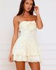 Hello Molly Hello Molly Daisy Dreams Strapless Mini Dress in Yellow Print, Women's at Urban Outfitters - 1