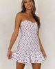 Hello Molly Hello Molly Dance My Way Mini Dress in Green Pink, Women's at Urban Outfitters - 3