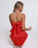 Hello Molly Hello Molly The Best Gift Satin Strapless Mini Dress in Red, Women's at Urban Outfitters - 2